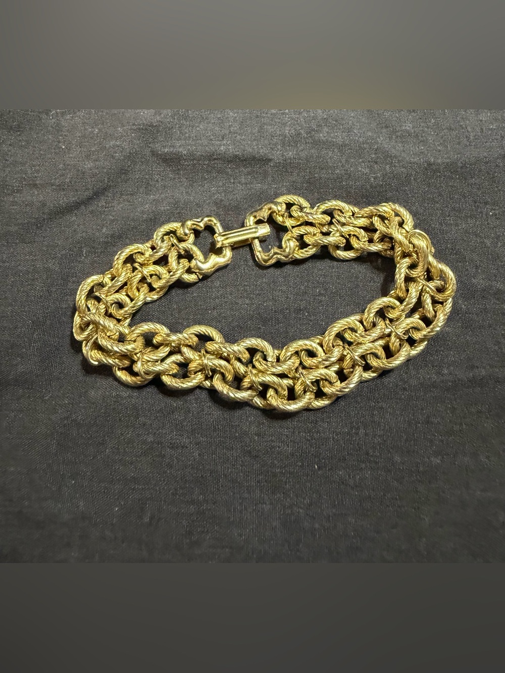 Source Unknown Gold-Tone Braided Link Belt